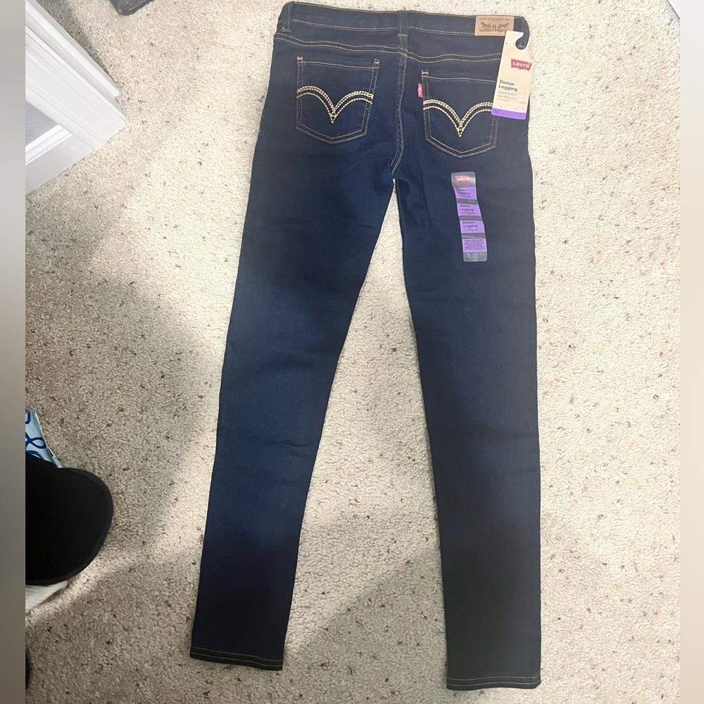 Kids girls NEW‎ NWT jeggings Jeans 12 reg regular LEVI’S - Picture 2 of 7